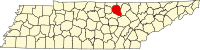 田纳西州欧弗顿县地图