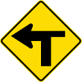 Controlled T-junction (priority turns left)