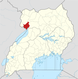 District location in Uganda