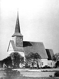 Photo of the old church shortly before its demolition in 1886