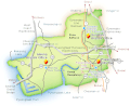 Map of Pyeongtaek showing location of Camp Humphreys.