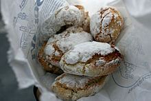 Ricciarelli are a Tuscan almond biscuit.