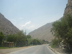 A road in the outskirts of the district