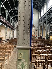 Steel column in the nave
