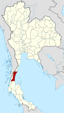 春蓬府在泰国的位置