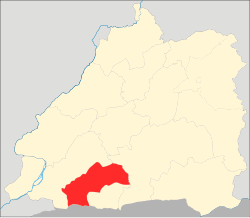 原东山乡在潞西县的位置（1988年）