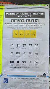 Poster for the 2024 municipal elections