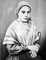 Photo of Bernadette of Lourdes, c. 1858