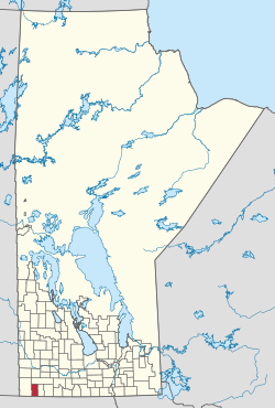 Location of Brenda-Waskada in Manitoba