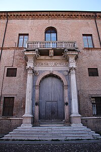 Renaissance Composite columns of the Palazzo Prosperi-Sacrati, Ferrara, Italy, by Biagio Rossetti, 1493-1514