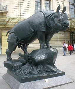 Le rhinocéros by Henri-Alfred Jacquemart.