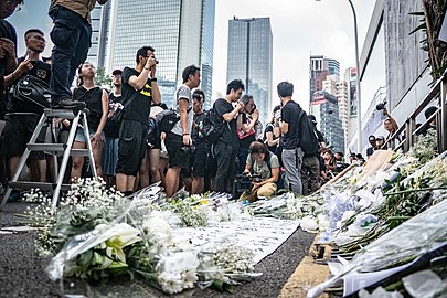 The flowers presented were enough to reach the road