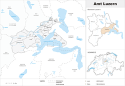 卢塞恩区 Lucerne District的位置
