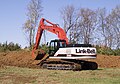 Link-Belt excavator trenching