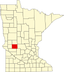 波普县在明尼苏达州的位置