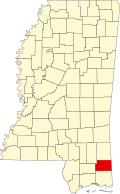乔治县在密西西比州的位置