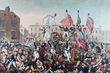 A painting of the Peterloo Massacre published by Richard Carlile