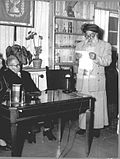 Rabbi Moshe Gabai, head of the Jews of Zakho, with President of Israel Yitzhak Ben-Zvi