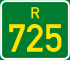 Regional route R725 shield