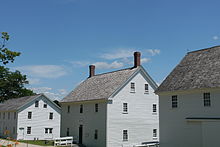 Photographs of white buildings