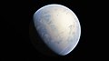 Image 26Artist's rendition of an oxinated fully-frozen Snowball Earth with no remaining liquid surface water. (from History of Earth)