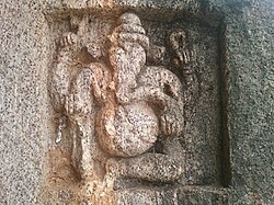 Stone carved Lord Ganapati at Dharapalem Temple