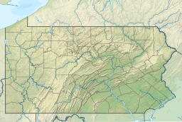 Location of Lake Rose in Pennsylvania, USA.