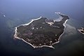 Aerial view of the island