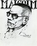 Malcolm (1959). Ink Drawing for Americana.