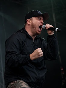 Frontman Jamey Jasta performing in 2014