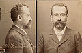 Alphonse Bertillon: Identification photograph of a man from profile and front, self-portrait, 1900