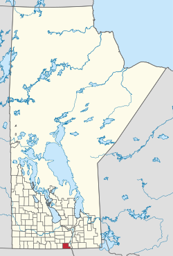 Location of the RM of Rhineland in Manitoba