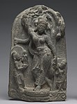 Pala Empire, c. 800. Indra holds the standing baby at left.
