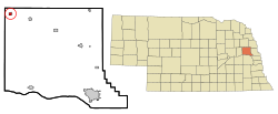 Location of Dodge, Nebraska
