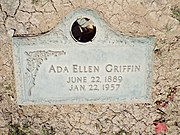 Grave of Ada Ellen Griffin (1889 – 1957) wife of William Hovey Griffin.