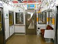 Interior view of car 3, showing the wheelchair space