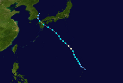 强热带风暴丽琵的路径图