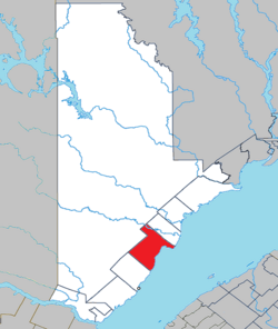 Location within La Haute-Côte-Nord RCM