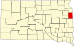 标示出杜尔县位置的地图