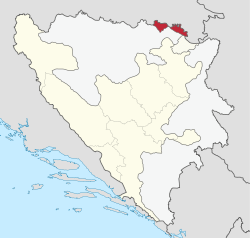 波萨维纳州在波黑联邦的位置