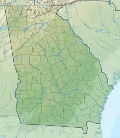Location of the dam in Georgia, USA