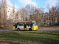 Cherkasy-made "Bohdan" bus in the street