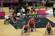 Photo of Canada women's wheelchair basketball team in action