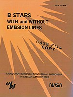 Anne Underhill and Vera Doazan: B stars with and without emission lines, NASA SP-456, 1982