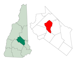 Location in Belknap County, New Hampshire