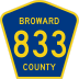 County Road 833 marker