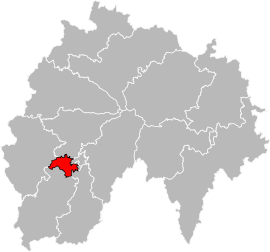 Situation of the canton of Aurillac-1 in the department of Cantal