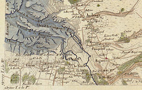卡西尼地图上的拉莫特（La Mothe）, 1756