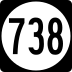 State Route 738 marker