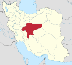 Location of Isfahan province in Iran